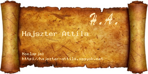 Hajszter Attila névjegykártya