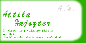 attila hajszter business card